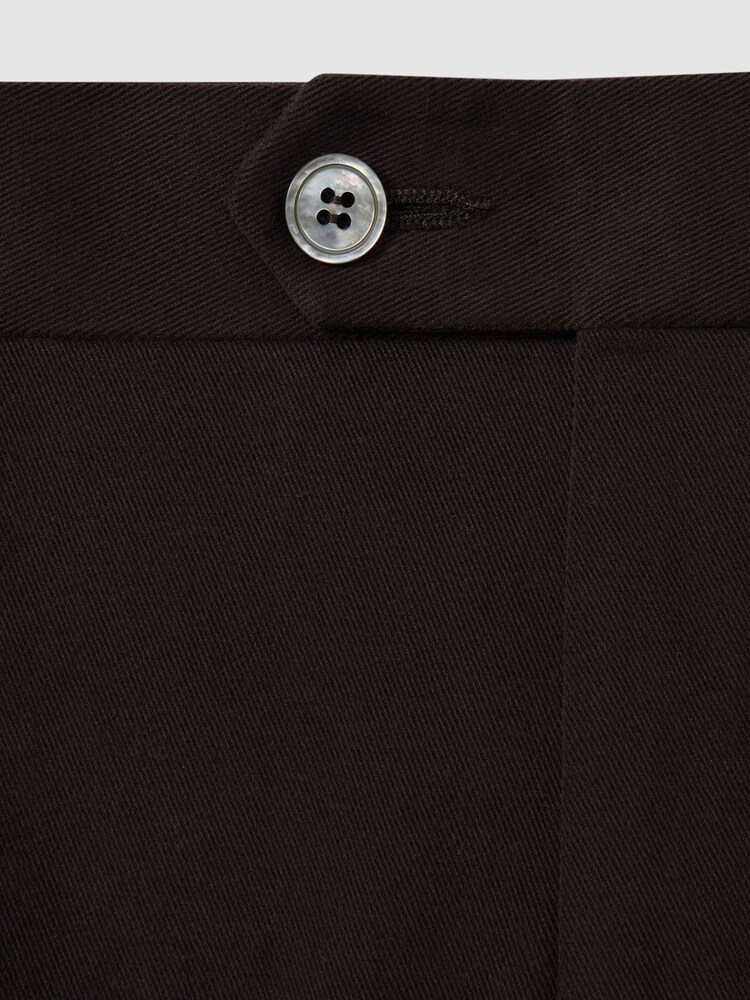 Oscar Jacobson Slim Fit Adjustable Cotton Trousers - Image 6 of 6