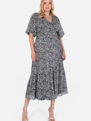 Lovedrobe Animal Print Wrap Front Midaxi Dress - Image 3 of 6