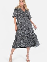 Lovedrobe Animal Print Wrap Front Midaxi Dress - Image 4 of 6