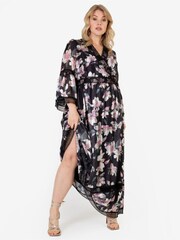 Lovedrobe Black Bell Sleeve Floral Print Maxi Dress - Image 4 of 5
