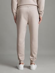Reiss Oatmeal Premier Interlock Jersey Drawstring Joggers - Image 4 of 6
