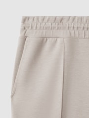 Reiss Oatmeal Premier Interlock Jersey Drawstring Joggers - Image 5 of 6