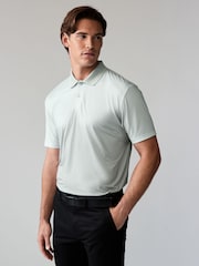 Grey Active Print Golf Polo Shirt - Image 1 of 9