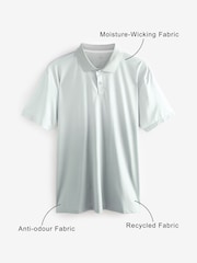 Grey Active Print Golf Polo Shirt - Image 4 of 9