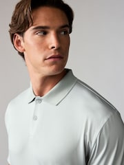 Grey Active Print Golf Polo Shirt - Image 6 of 9