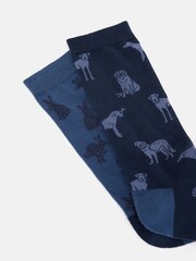 Joules Men's Kingsbury Blue/Navy 2 Pack Socks (size 7-12) - Image 3 of 3