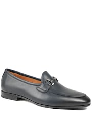 Jones Bootmaker Blue Remus Leather Slip On Loafers - Image 1 of 5