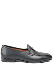 Jones Bootmaker Blue Remus Leather Slip On Loafers - Image 2 of 5
