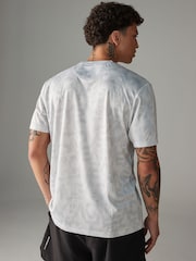 Grey/Ecru Active Printed Training T-Shirt - Image 3 of 8