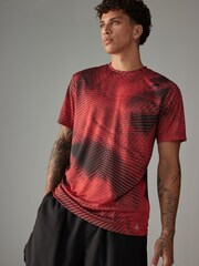 Red Active Printed Training T-Shirt - Image 1 of 9