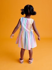 Rainbow Stripe Peplum Dress (3mths-8yrs) - Image 3 of 6
