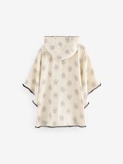 White/Black Woodblock Kaftan - Image 7 of 8