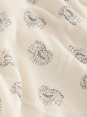 White/Black Woodblock Kaftan - Image 8 of 8