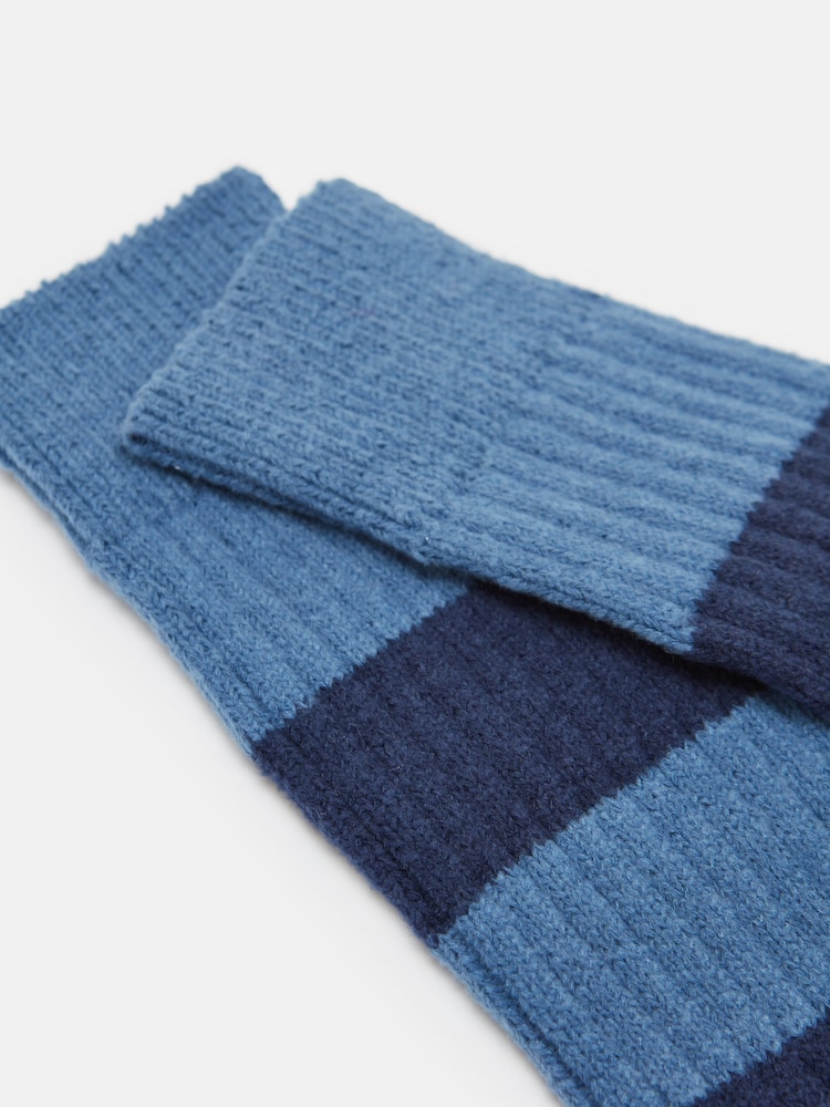 Joules Men's Gibson Blue/Navy Cosy Striped Socks - Image 3 of 3