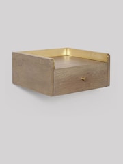 Swoon Grey Fresco Mango Wood 1 Drawer Bedside Table - Image 2 of 4