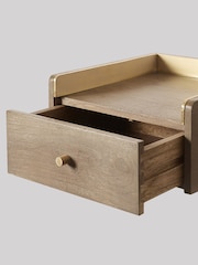Swoon Grey Fresco Mango Wood 1 Drawer Bedside Table - Image 3 of 4