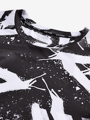 Black/White Active Gym Printed Training T-Shirt - Image 8 of 9