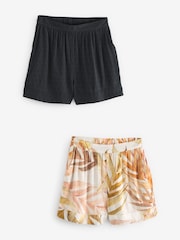 Schwarz/Weiß - Shorts zum Überziehen, 2er Pack - Bild 1 von 9
