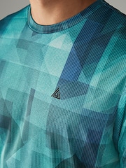 Aqua Blue Active Gym Printed Training T-Shirt - Image 7 of 10