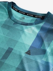 Aqua Blue Active Gym Printed Training T-Shirt - Image 9 of 10