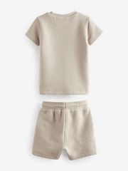 Tan Brown 100% Cotton T-Shirt and Shorts Set (3mths-7yrs) - Image 7 of 8