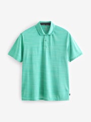 Aqua Blue Active Mesh Golf Polo Shirt - Image 6 of 8