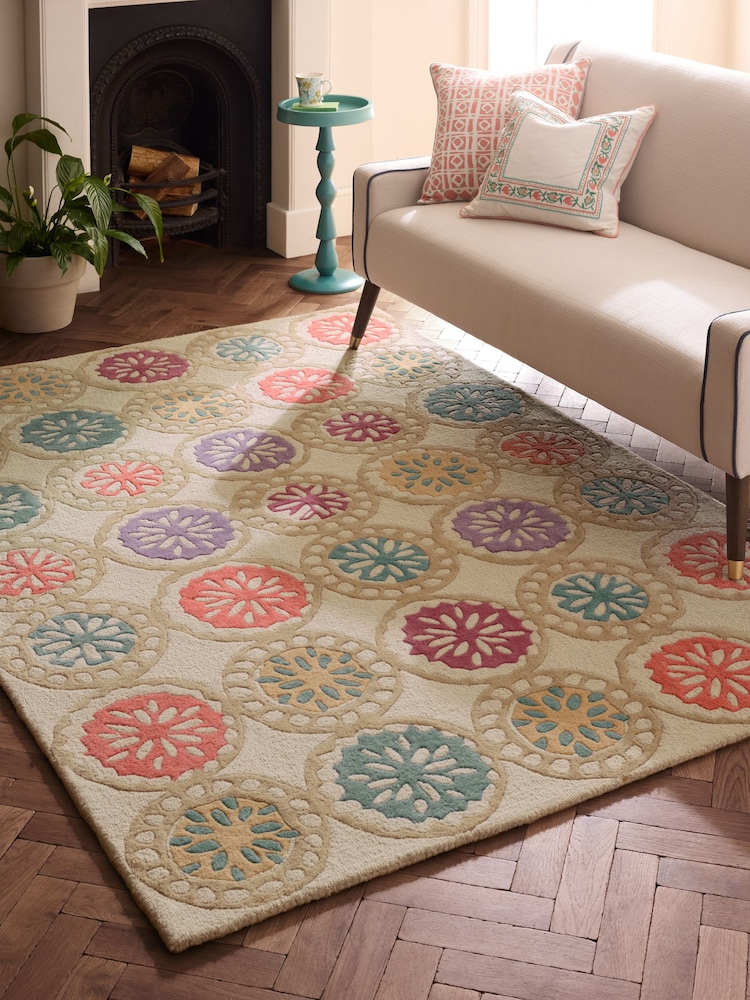 Nina Campbell Pink Pomello Wool Rug - Image 1 of 5