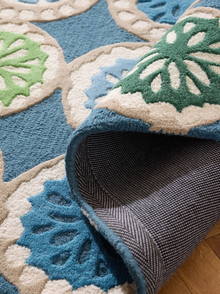 Nina Campbell Blue Pomello Wool Rug - Image 2 of 5