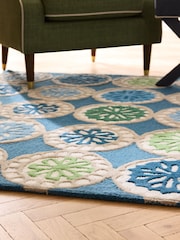 Nina Campbell Blue Pomello Wool Rug - Image 4 of 5