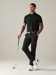 Black Active Textured Golf Polo Shirt - Image 2 of 8