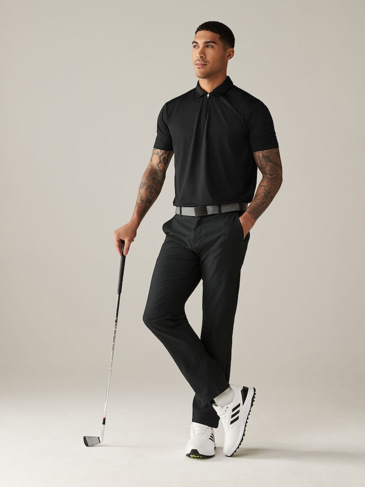 Schwarz - Aktive Golf-Poloshirt mit Struktur - Bild 2 von 8 Schwarz - Aktive Golf-Poloshirt mit Struktur - Bild 2 von 8