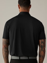 Black Active Textured Golf Polo Shirt - Image 3 of 8