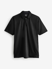 Black Active Textured Golf Polo Shirt - Image 6 of 8