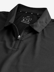 Black Active Textured Golf Polo Shirt - Image 7 of 8