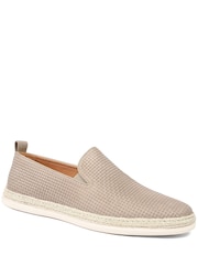Jones Bootmaker Natural Quince Leather Espadrille Slip On Shoes - Image 1 of 5