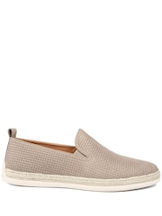 Jones Bootmaker Natural Quince Leather Espadrille Slip On Shoes - Image 2 of 5