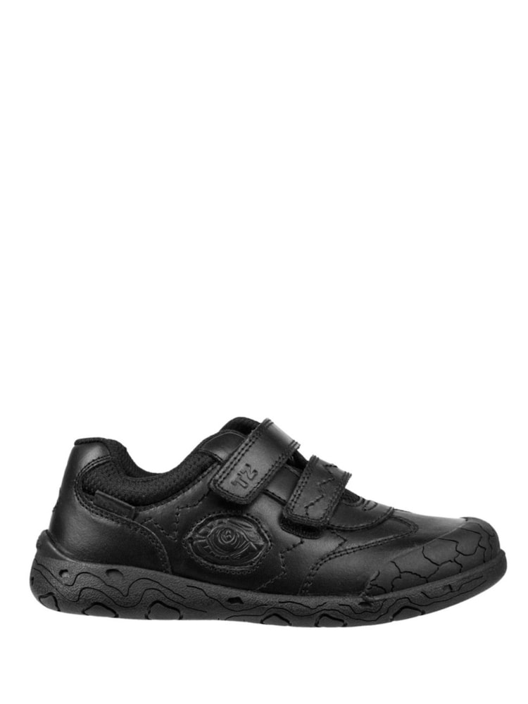 Toezone Black Ricky Rubber Dinosaur Rip Tape School Shoes - Image 2 of 6