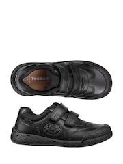 Toezone Black Ricky Rubber Dinosaur Rip Tape School Shoes - Image 4 of 6