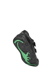Toezone Black Ricky Rubber Dinosaur Rip Tape School Shoes - Image 6 of 6
