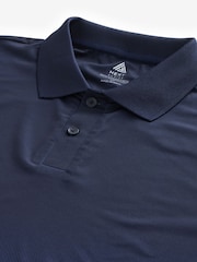 Navy/Grey Active Print Golf Polo Shirt - Image 9 of 10