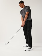 Black Active Print Golf Polo Shirt - Image 2 of 8