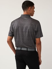 Black Active Print Golf Polo Shirt - Image 5 of 8