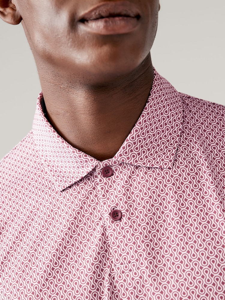 Pink Active Print Golf Polo Shirt - Image 1 of 8