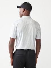 White Active Print Golf Polo Shirt - Image 5 of 8