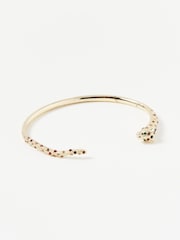 Oliver Bonas Gold Tone Adrienne Cheetah Glass Stone Bangle - Image 2 of 4