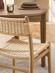 Set of 2 Light Natural Otto Rattan Wood Dining Chairs - Image 3 of 11