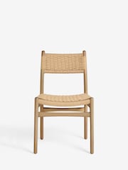 Set of 2 Light Natural Otto Rattan Wood Dining Chairs - Image 6 of 11