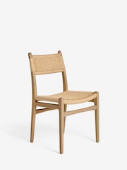Set of 2 Light Natural Otto Rattan Wood Dining Chairs - Image 7 of 11