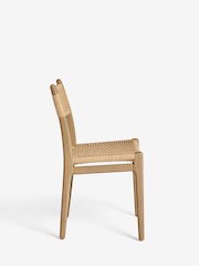 Set of 2 Light Natural Otto Rattan Wood Dining Chairs - Image 8 of 11
