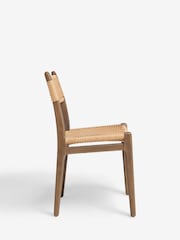 Set of 2 Dark Natural Otto Rattan Wood Dining Chairs - Image 6 of 9